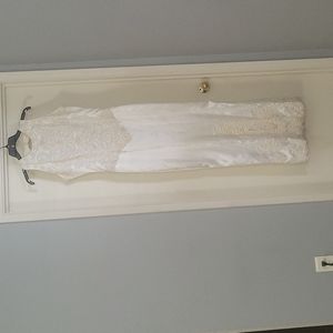Mary's Bride's Dress, mermaid style, cream/off white, size 14
